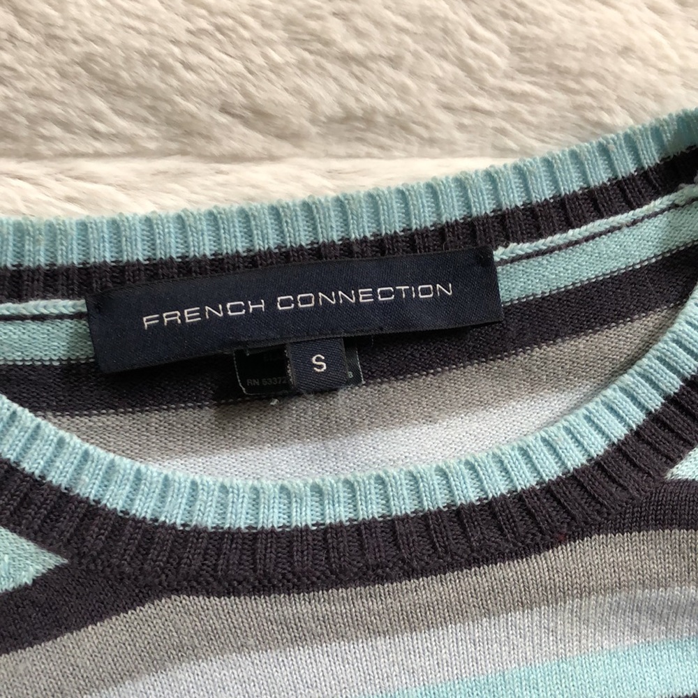 French‎ Connection Vintage Y2K striped crewneck sweater - Picture 5 of 9